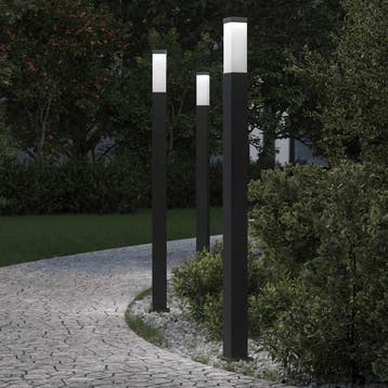 Bolderverlichting 110cm 3st. | -56% Retour Deal | Sla je..., Staal, Verzenden, Minder dan 50 watt, Staande lamp