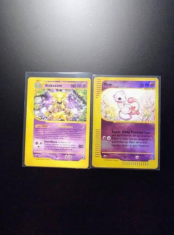 Pokémon - 2 Card - Mew Reverse Holo - Alakazam Raro - ITA -
