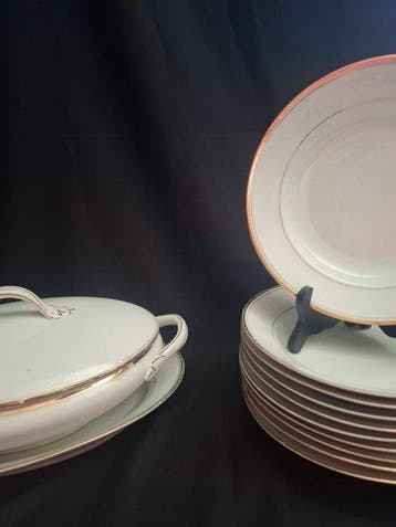 Gaston Sailly - Tafelservies (12) - Porselein - Dinerset