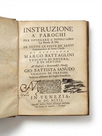 Marco Battaglini - Instruzione a Parochi - 1697