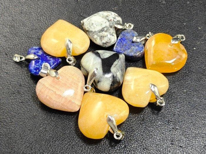 Edelstenen en Kristallen - Toermalijnkwarts, Jade, Calciet,, Verzamelen, Mineralen en Fossielen