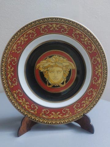 Rosenthal - Versace - Plat (2) - Medusa Red & Le Roi Soleil, Antiek en Kunst