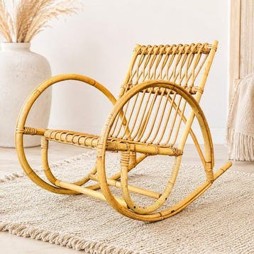 Chaise pour enfants - Bambou - Petite chaise à bascule pour, Antiquités & Art