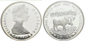 Dollar 1985 Canada Elisabeth Ii 1952-2022, Timbres & Monnaies, Monnaies | Amérique, Verzenden