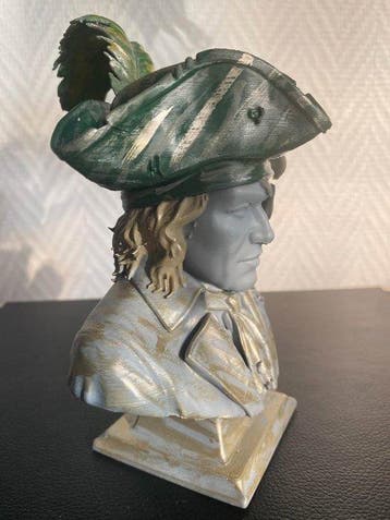 Relief, Buste de Capitaine Pirate et son Compagnon le