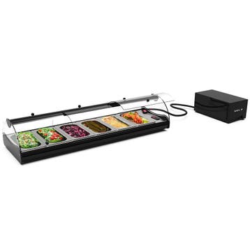 Tapasvitrine | SELF-SERVICE | Zwart | 6x 1/3 GN | +2°C/+6°C, Verzenden, Nieuw in verpakking