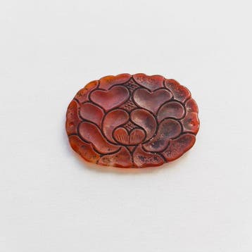 ancien tibétain ou népalais Agate bandée naturelle Médaille, Antiek en Kunst