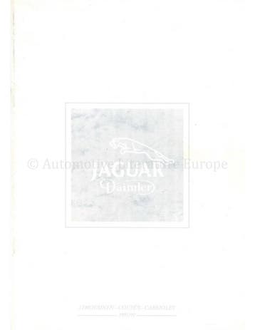 1991/92 JAGUAR | DAIMLER PROGRAMMA BROCHURE DUITS, Nieuw