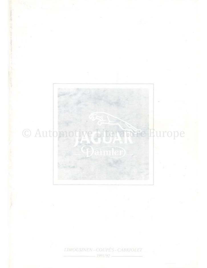 1991/92 JAGUAR | DAIMLER PROGRAMMA BROCHURE DUITS, Boeken, Auto's | Folders en Tijdschriften