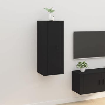 vidaXL Tv-wandmeubel 40x34,5x100 cm zwart, Verzenden