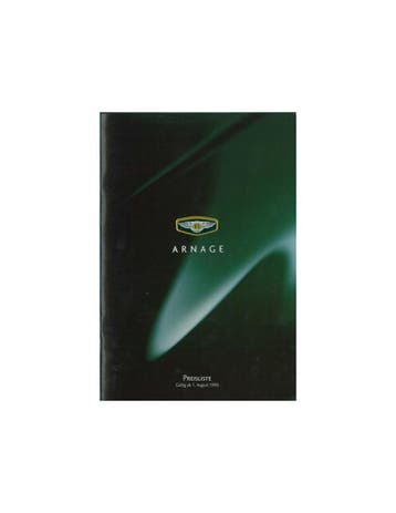1998 BENTLEY ARNAGE PRIJSLIJST DUITS, Ophalen of Verzenden, Nieuw