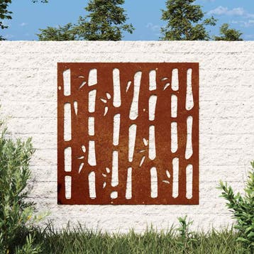 vidaXL Wanddecoratie tuin bamboe-ontwerp 55x55 cm, Verzenden, Nieuw