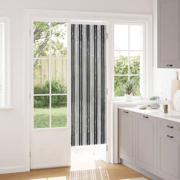 vidaXL Insecten Gordijn Chenille Grijs en Zwart 56 x 185 cm, Verzenden, Nieuw