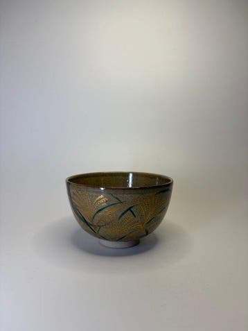Japanse Iroe Chawan Akino – Autumn Field – goud- en