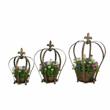 Sculptuuur voor buiten, Exclusieve metalen kroon, Antiek en Kunst