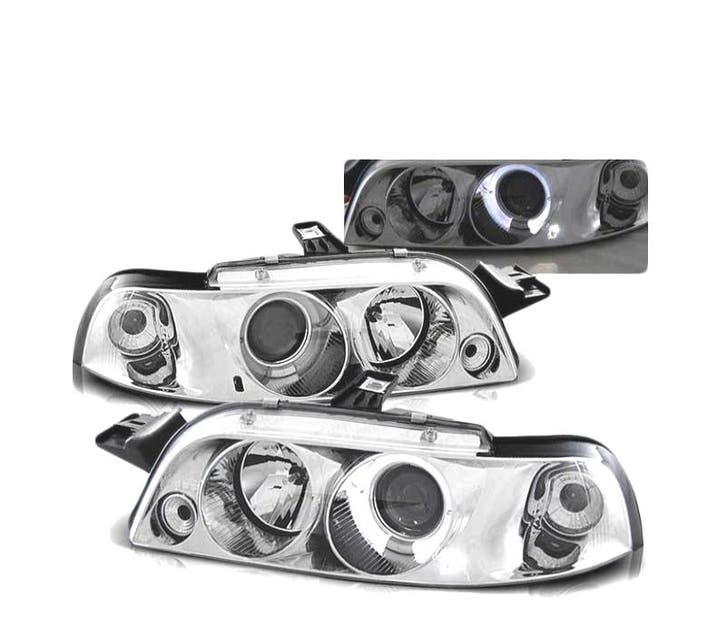Phares Pour Fiat Punto 93-99 Angel Eyes Chromé, Auto-onderdelen, Verlichting, Verzenden