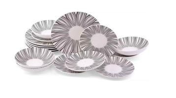 Buccan Serviesset Zebra - 18-delig, Huis en Inrichting, Keuken | Servies, Verzenden, Nieuw