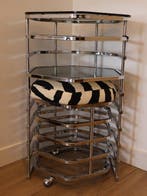 Ensemble coiffeuse - Space Age - Chrome - Coiffeuse compacte