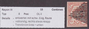 Zwitserland 1852/1854 - CH - Rayon III - SBK Nr. 19 - T8 -