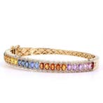 Armband - 14 karaat Geel goud - 7.21ct. tw. Saffier -, Nieuw
