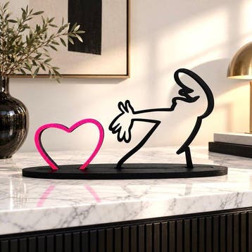 AIIROH - Linea Heart XXL Glitter - Sculpture bois, Antiek en Kunst