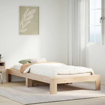 Bedframe grenen | Tweede kansje | Weg = weg, 90 cm, Eenpersoons, Verzenden, 190 cm of minder