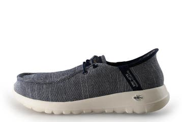 Skechers Instappers in maat 42 Blauw, Kleding | Heren, Schoenen, Overige typen, Zo goed als nieuw, Skechers, Verzenden
