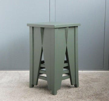 Bijzettafel - Hout - Vintage houten bijzettafel /, Antiek en Kunst