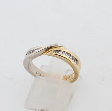 Sans prix de réserve - Bague - 18 carats Or jaune, Or blanc, Handtassen en Accessoires, Ringen, Nieuw