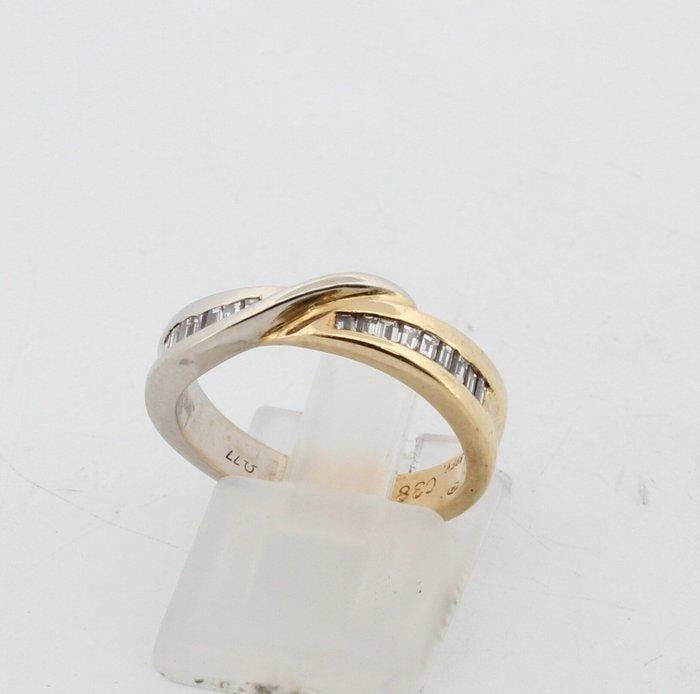 Sans prix de réserve - Bague - 18 carats Or jaune, Or blanc, Handtassen en Accessoires, Ringen