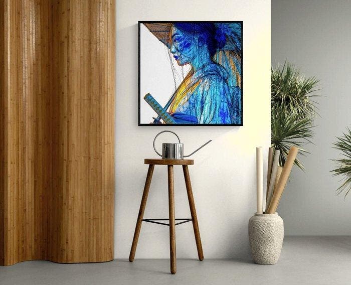 NYX - Electric Sakura – Cyber Samurai Elegance, Antiek en Kunst, Kunst | Designobjecten
