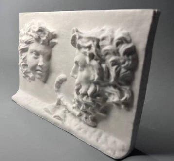 Figuur - Greek Myth Relief - Gips, Antiek en Kunst