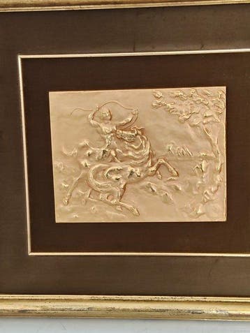Aligi Sassu (1912-2000) - Reliëf, Chirone il Centauro - 45