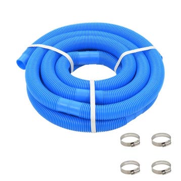 vidaXL Zwembadslang met klemmen 38 mm 6 m blauw, Verzenden, Nieuw