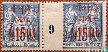 Zanzibar - Franse postkantoren - Vrede en handel, met opd..., Postzegels en Munten, Postzegels | Afrika, Verzenden, Postfris