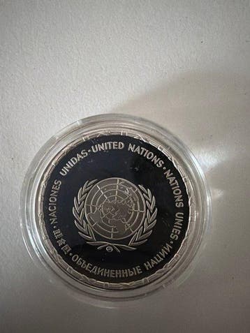 États-Unis. Silver medal 1980, United Nations 11,9g (.925), Postzegels en Munten