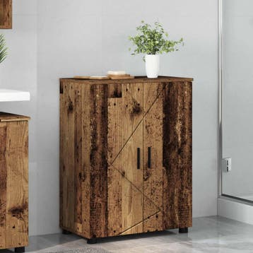 vidaXL Badkamerkast Oud Hout 60 x 35 x 80 cm Bewerkt hout &, Verzenden, Nieuw