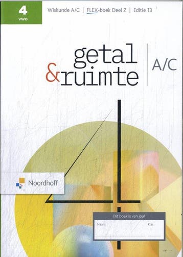 4 vwo wiskunde a/c / Getal & Ruimte / Flex-boek 2, Boeken, Verzenden, Zo goed als nieuw
