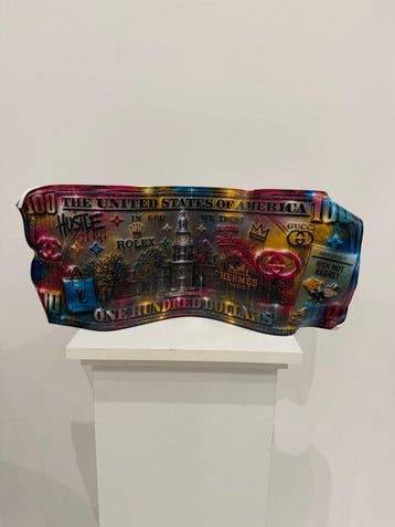 ArtPej - Billet Froissé 100 dollars