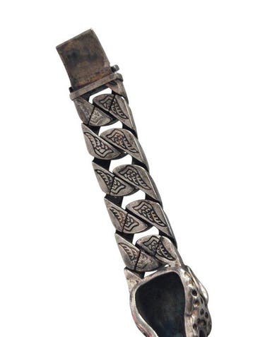 Zonder minimumprijs - Armband Zilver - Biker, Panther