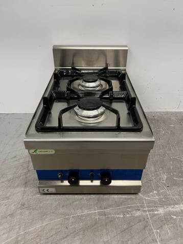 RVS Fryland 2 pits opzet gasfornuis 40 cm GAS Horeca, Ophalen of Verzenden, Nieuw in verpakking