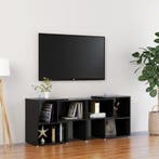 vidaXL Tv-meubel 104x30x52 cm bewerkt hout hoogglans zwart, Verzenden, Nieuw