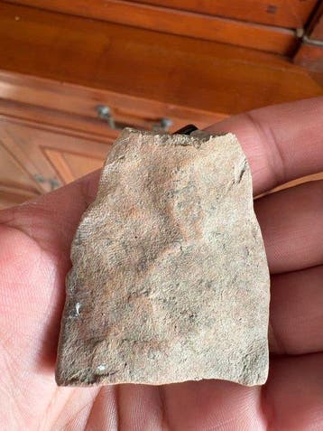 Boeddhistische votiefplaat “Drie Boeddha” – Terracotta –, Antiek en Kunst