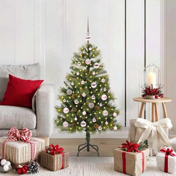 vidaXL Kunstmatige Scharnierende Kerstboom met Kegels Groen, Diversen, Verzenden, Nieuw