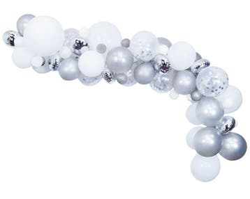 Ballonnenboog Zelf Maken Set Zilver 4m, Verzenden, Nieuw