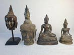 Beeldje - Boeddha (4) - Brons, Messing, Metaal, Antiek en Kunst