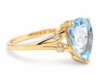 Zonder minimumprijs - Ring - 14 karaat Geel goud - 1.61ct., Nieuw