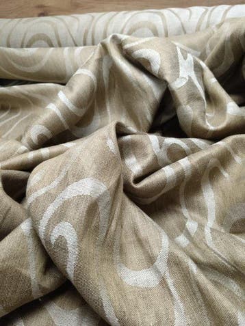 Zuiver linnen jacquard E741 maat 6. 80×1,40 m - Textiel -
