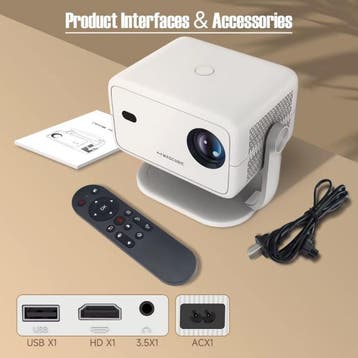 L018 Mini Projector - 650 ANSI Lumen - Screen Mirroring, Verzenden, Nieuw