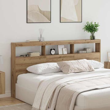 vidaXL Hoofdbord Artisan Eiken Bewerkt hout, Verzenden